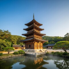 pavilion in the park,"Traditional Korean Temple Architecture"