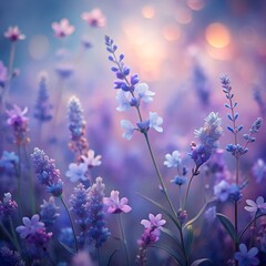 Naklejka premium lavender flowers in the garden