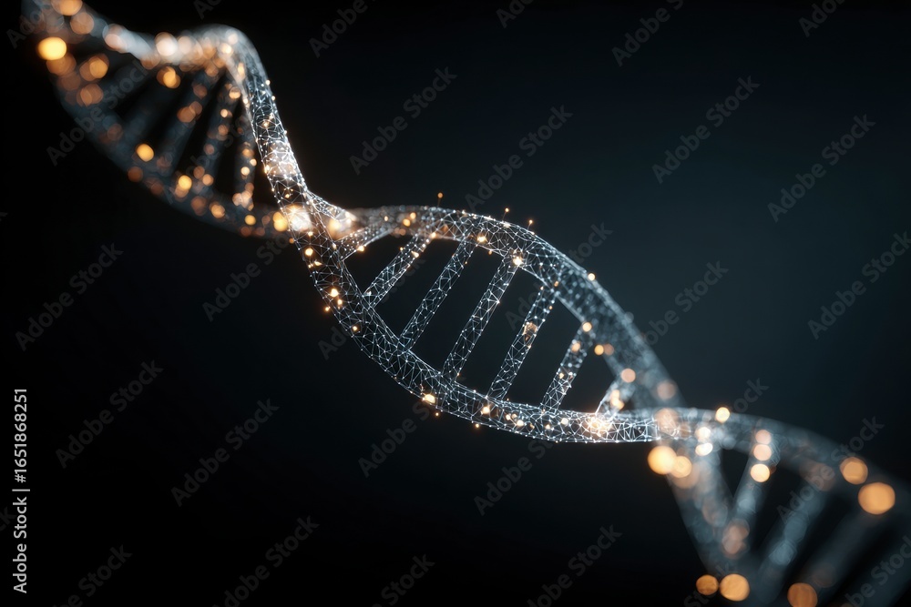 Poster x-default abstract dna double helix structure