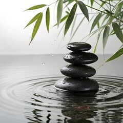 Obraz premium spa stones and bamboo