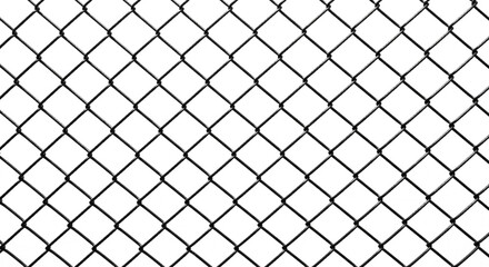 Chain-link fence diamond pattern on transparent background