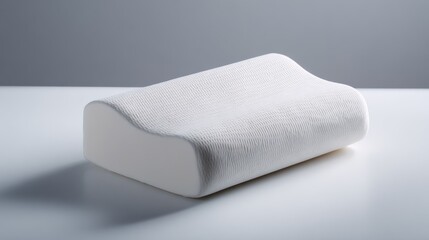 Fototapeta premium A soft, ergonomic pillow designed for optimal sleep comfort and support, perfect for restful nights.