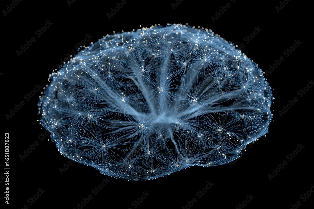 Poster x-default abstract brain, neural network, artificial intelligence
