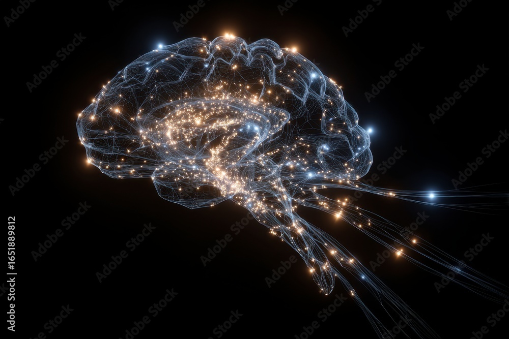 Poster x-default abstract brain network, artificial intelligence, neural connections