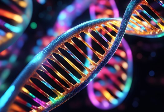 Colorful DNA Helix Artistry
