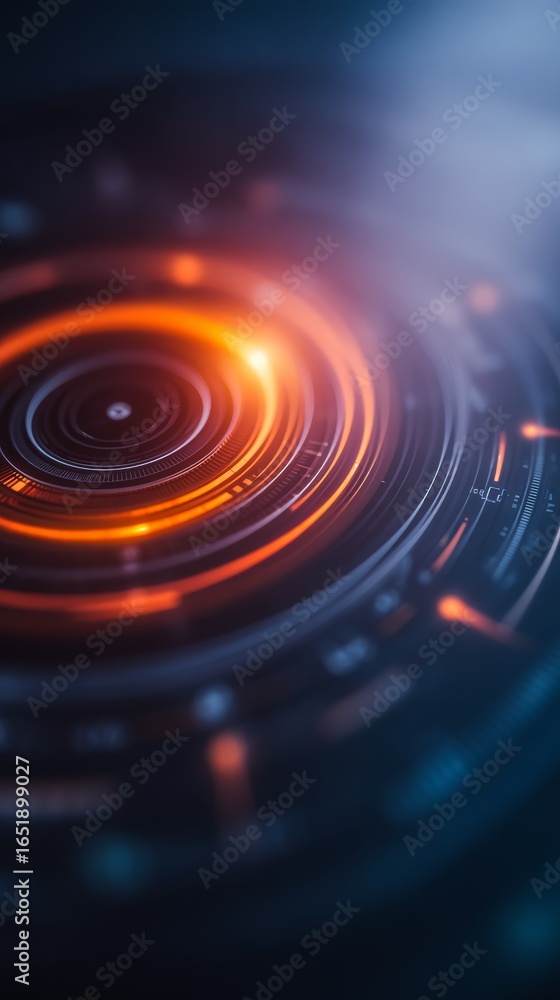 Poster visually captivating abstract background featuring a luminous swirling spiral of light emerging from