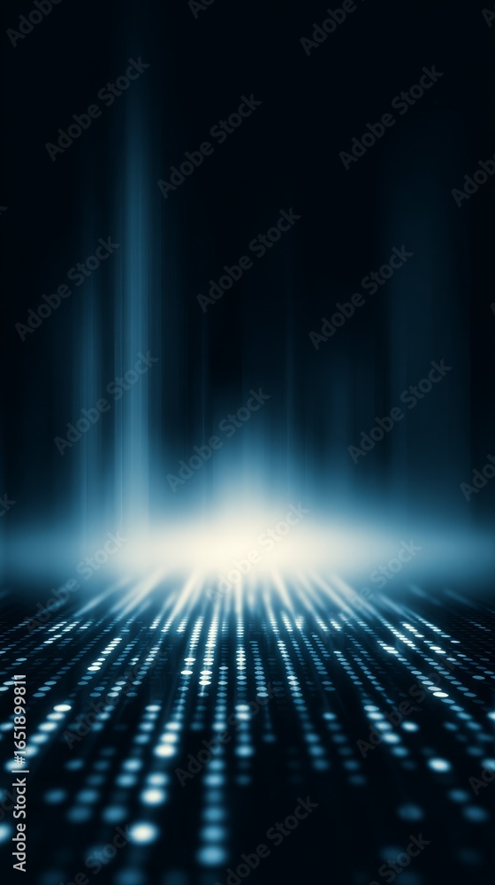 Poster futuristic abstract technology background with glowing digital light particles and connected dots ne