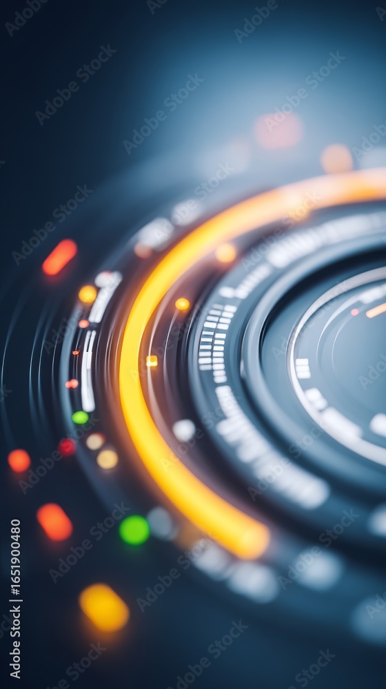 Poster a mesmerizing close up of a circular light source revealing intricate details and a radiant glow an 