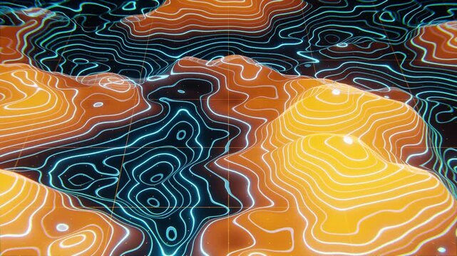 Stylized Topographic Landscape Animation