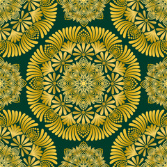 mandala dark green