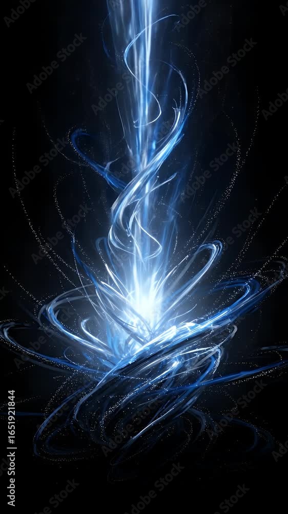 Poster mystical energy: an awe-inspiring visualization of swirling, ethereal energy emanating in a vibrant 