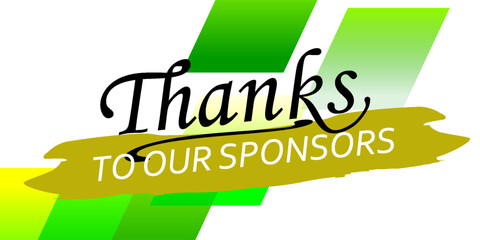 Thank You to Our Sponsors Handwritten Lettering Vector