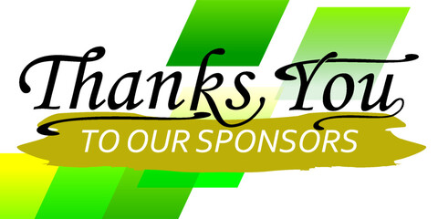 Thank You to Our Sponsors Handwritten Lettering Vector