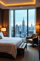 Luxurious Hotel Suite with Breathtaking City Views Relaxing Getaway or Business Trip