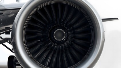 Jet Engine Turbine Close-Up