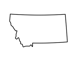 Montana state map outline