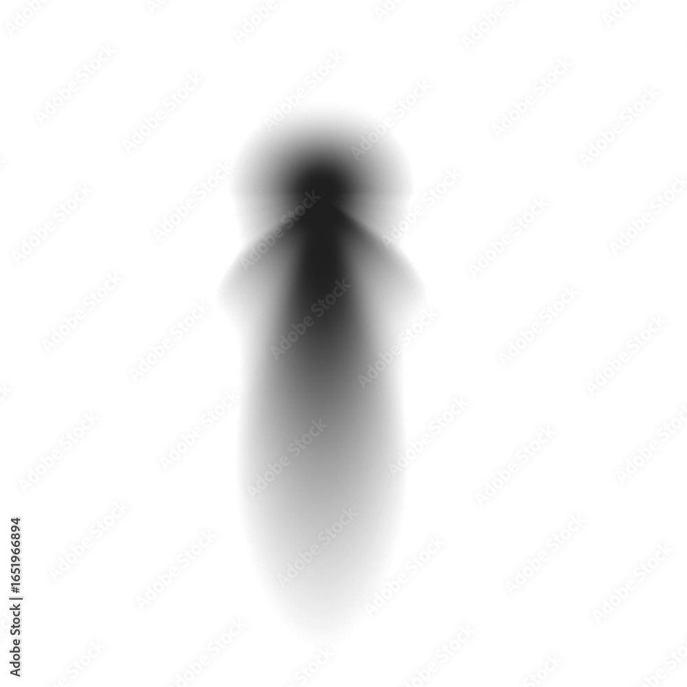 Poster abstract dark shadow overlay on transparent background for realistic depth effect in digital art and