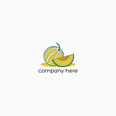 Obraz premium Galia Melon Logo on White Background 