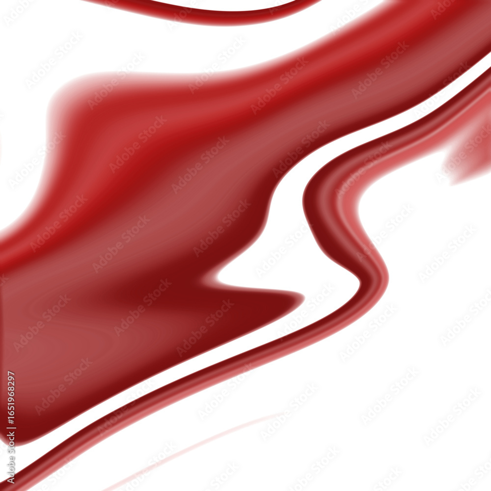 Poster dynamic red fluid flowing on transparent surface abstract illustration of curving liquid motion for 