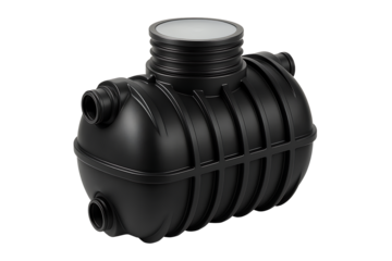 Plastic water tank isolated on transparent background