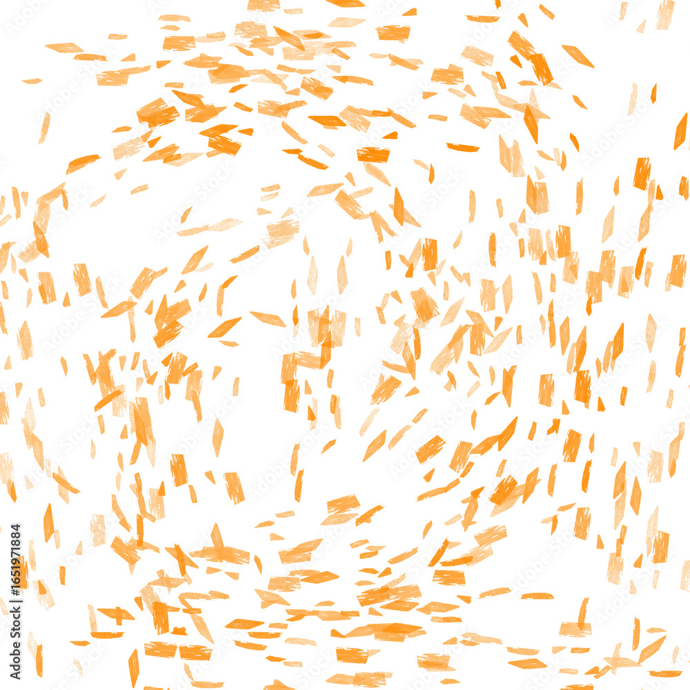 Aufkleber abstract orange brush strokes on transparent background, dynamic texture for modern design projects,