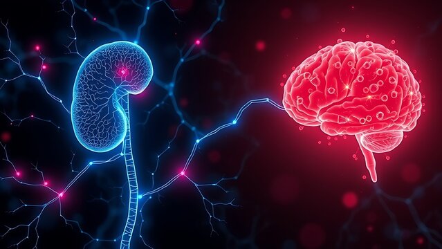 A human head exploding with chaotic wires, symbolizing sensory overload and mental strain.