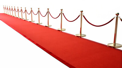 a red carpet isolated on white background, png, ai generated.