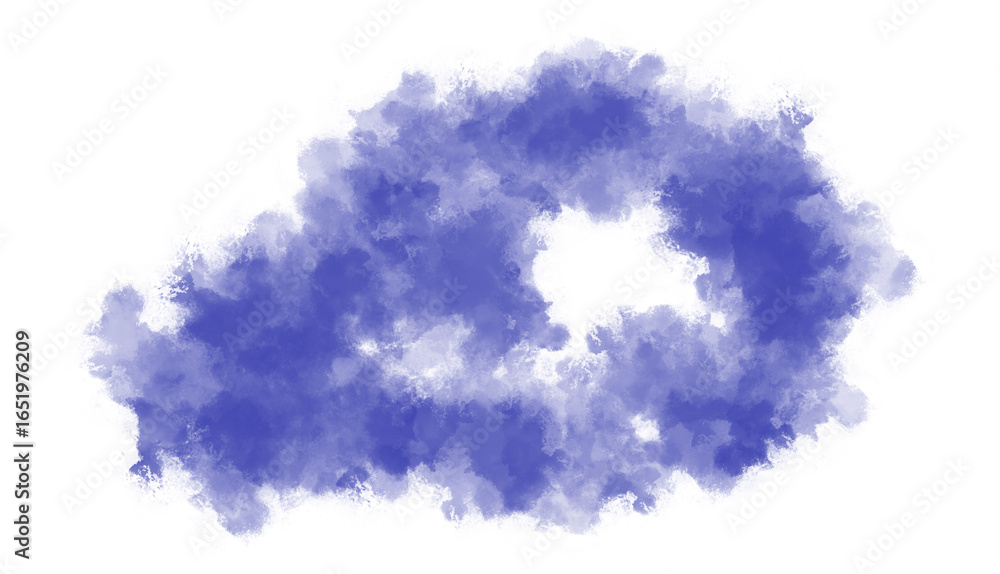 Poster abstract blue cloud on transparent backdrop a subtle overlay element for digital art and design proj