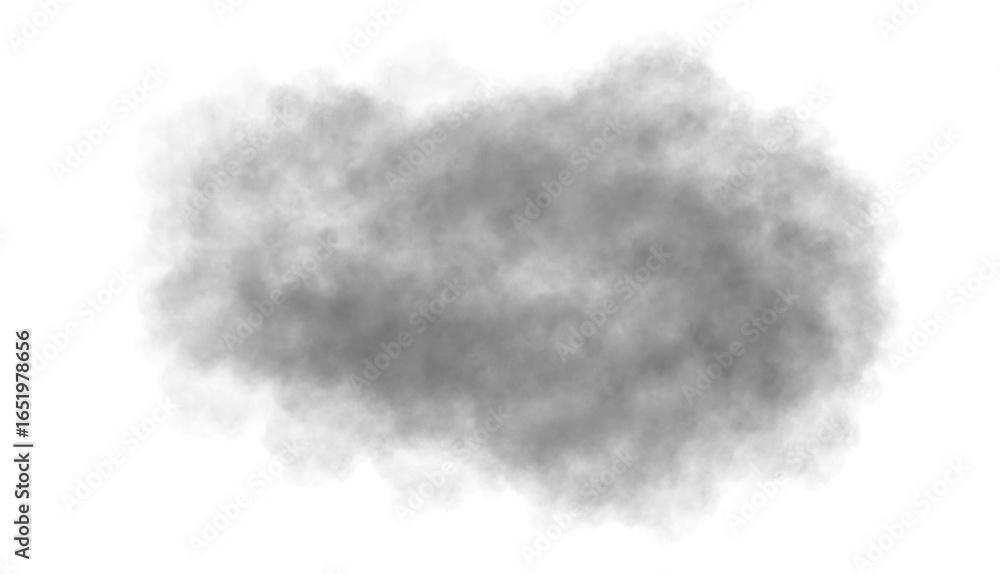 Poster soft gray cloud effect on transparent background a subtle atmospheric element for digital art and de