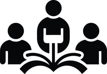 Inclusive learning vector icon.