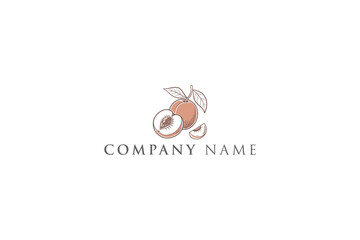 Obraz premium Nectarine Logo on White Background