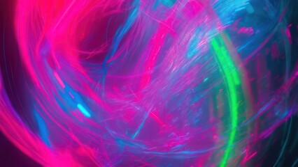 Abstract swirl of vibrant neon colors