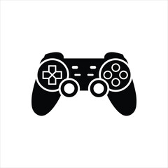 Game Controller Silhouette Vector – Minimalist Gaming Console Icon