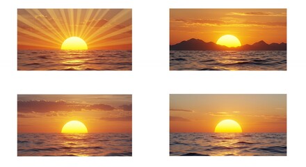 Sunset over water images