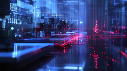 Scientists using lasers to manipulate molecules in a laboratory with precise beams of light creating intricate patterns in the air