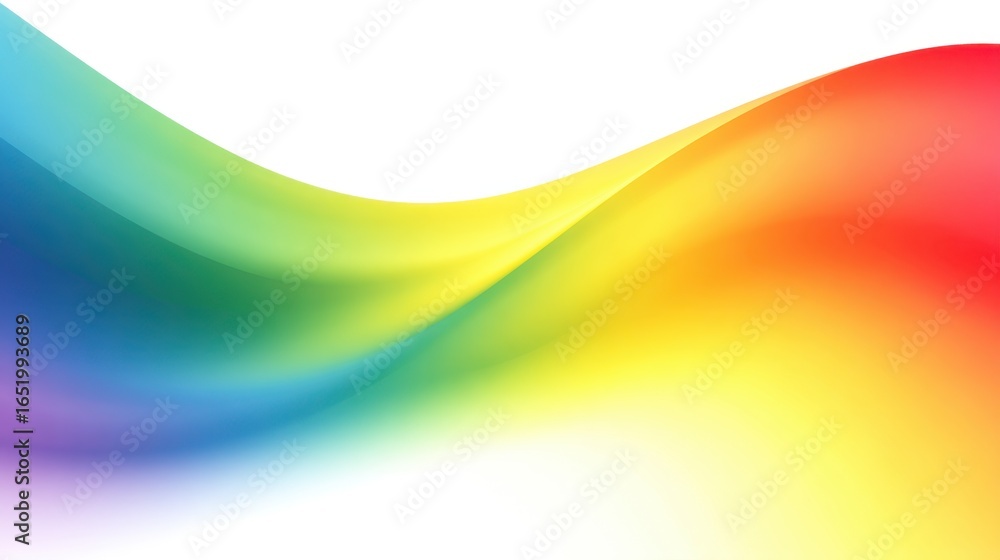 Poster smooth color gradient strip with vibrant transitions and borders