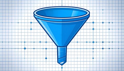Blue Funnel Diagram Blueprint.