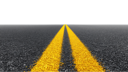 Yellow Double Lines Marking Road Strip Border for Traffic Safety