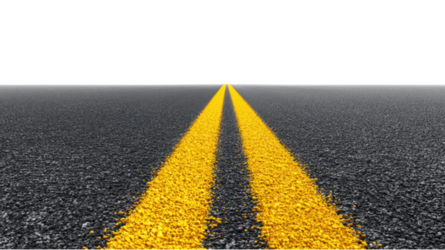 Yellow Double Lines Marking Road Strip Border for Traffic Safety