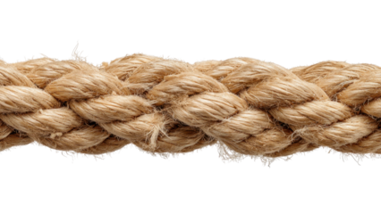 Twisted Natural Fiber Rope Strip with Textured Border Detail