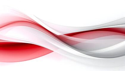 Naklejka premium Abstract Wave Design With Red And Gray Elements On White Background