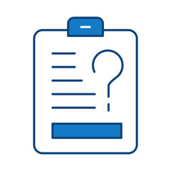 Question Blue Line Icon. Question Mark, Thinking, Asking, Answer, Help Editable Stroke Vector Illustration