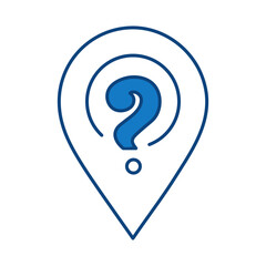 Question Blue Line Icon. Question Mark, Thinking, Asking, Answer, Help Editable Stroke Vector Illustration