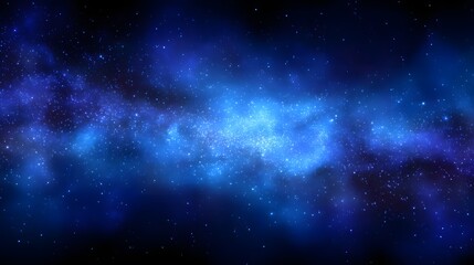 Obraz premium Deep space nebula with vibrant blue hues.