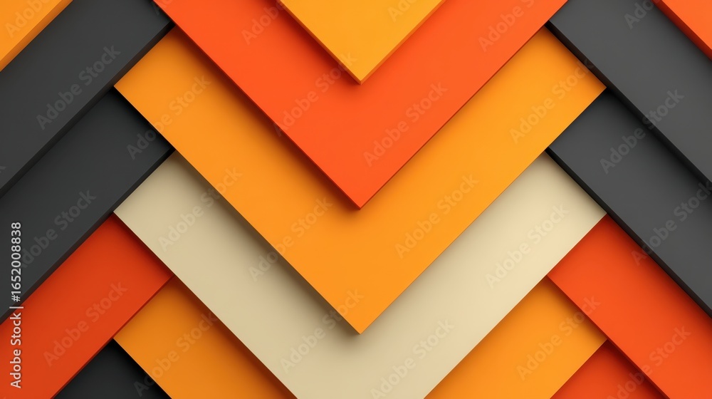 Poster abstract chevron pattern with sharp angles and bold colors