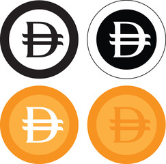 dirham currency icon set