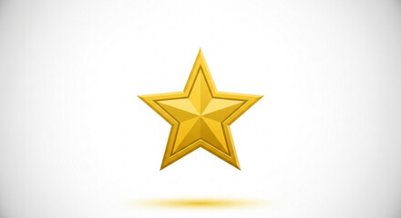 Obraz premium Golden star, symbolizing achievement, quality, and excellence in various contexts
