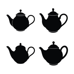 teapot vector art, tea pot silhouette, hot drink outline, vintage teapot graphic, teapot clipart design,