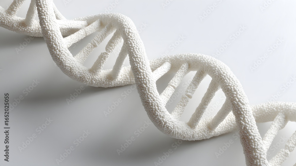 Poster close-up of a three-dimensional model of a dna double helix.