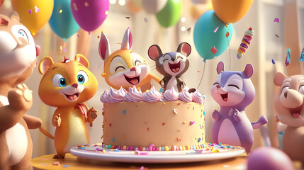 Obraz premium birthday cake with candles